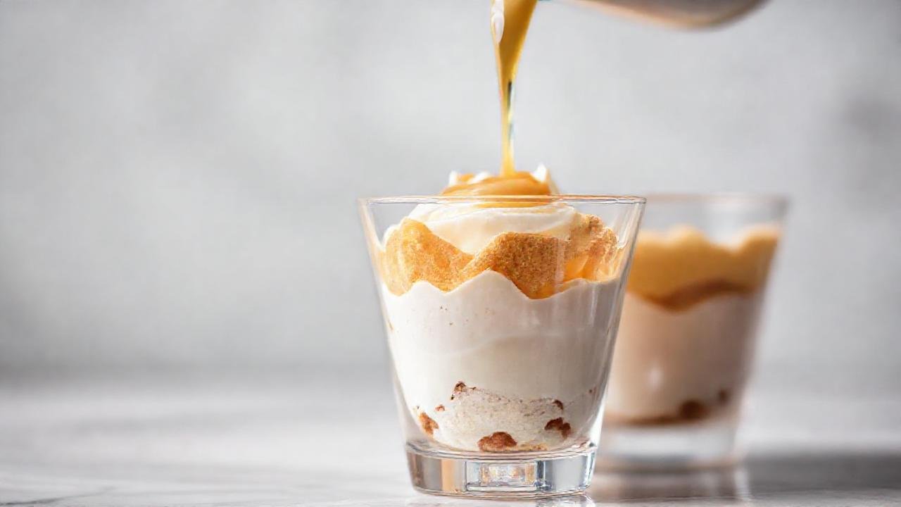 Postres elegantes y delicados en primer plano