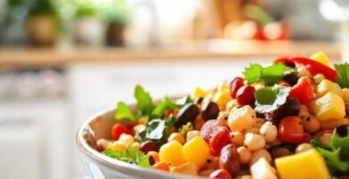 Ensalada colorida y saludable