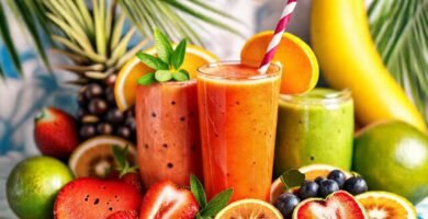 Batido vibrante y saludable