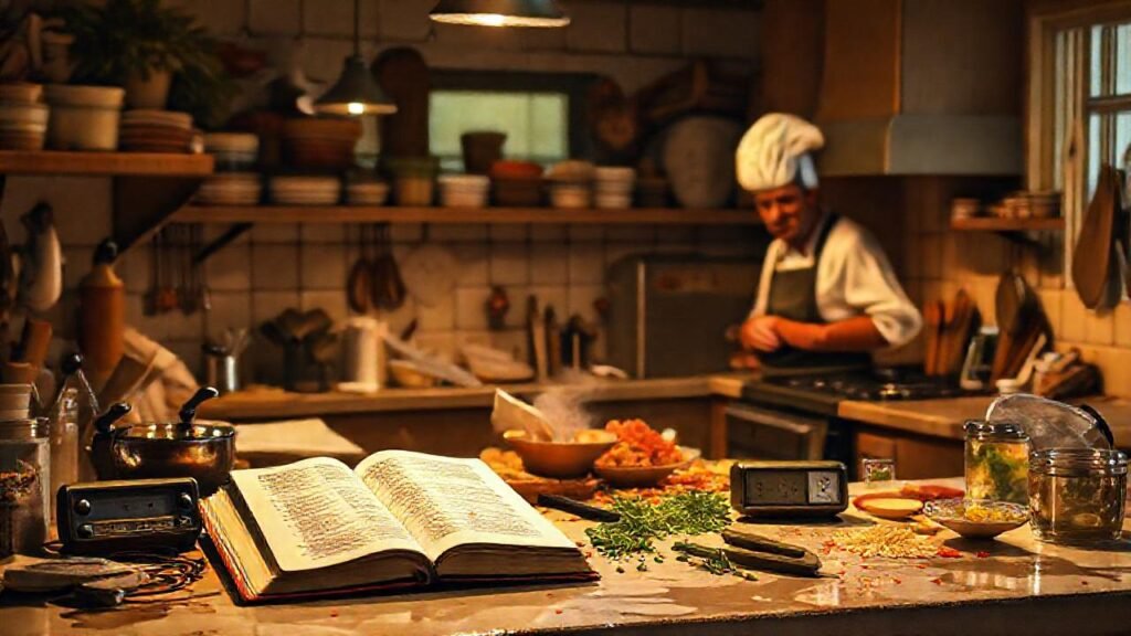 Un chef estresado enfrenta el caos culinario