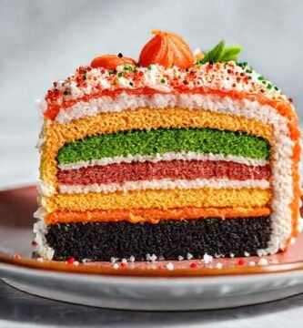 El sushi cake presenta una belleza minimalista