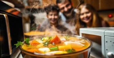 Cocina acogedora: familia feliz