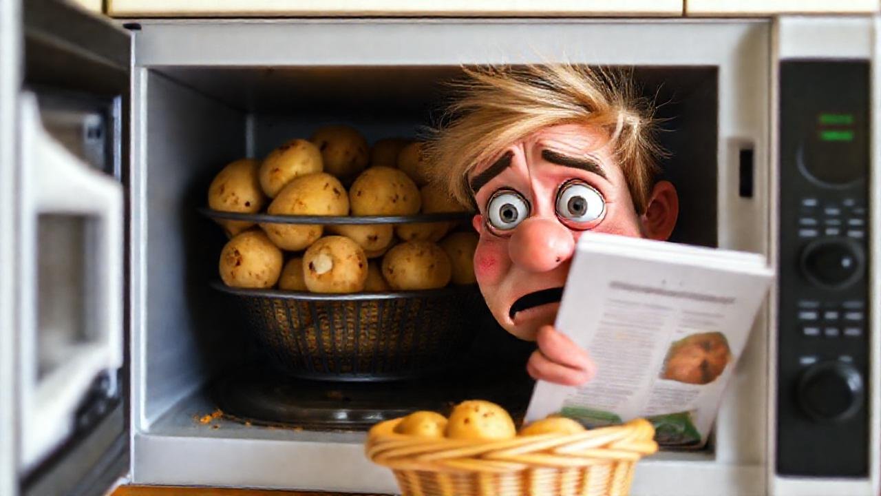 Microondas, patatas y desastre cómico