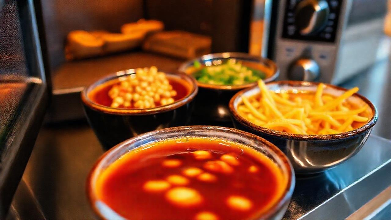 Cuchillos asiáticos con ingredientes coloridos y sabrosos