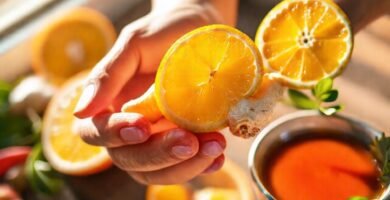 Frescura cítrica y manos minimalistas brillan