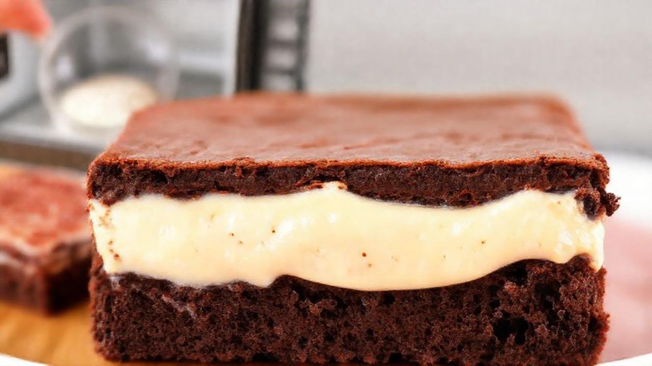 Receta sencilla de brownie caliente y cremoso