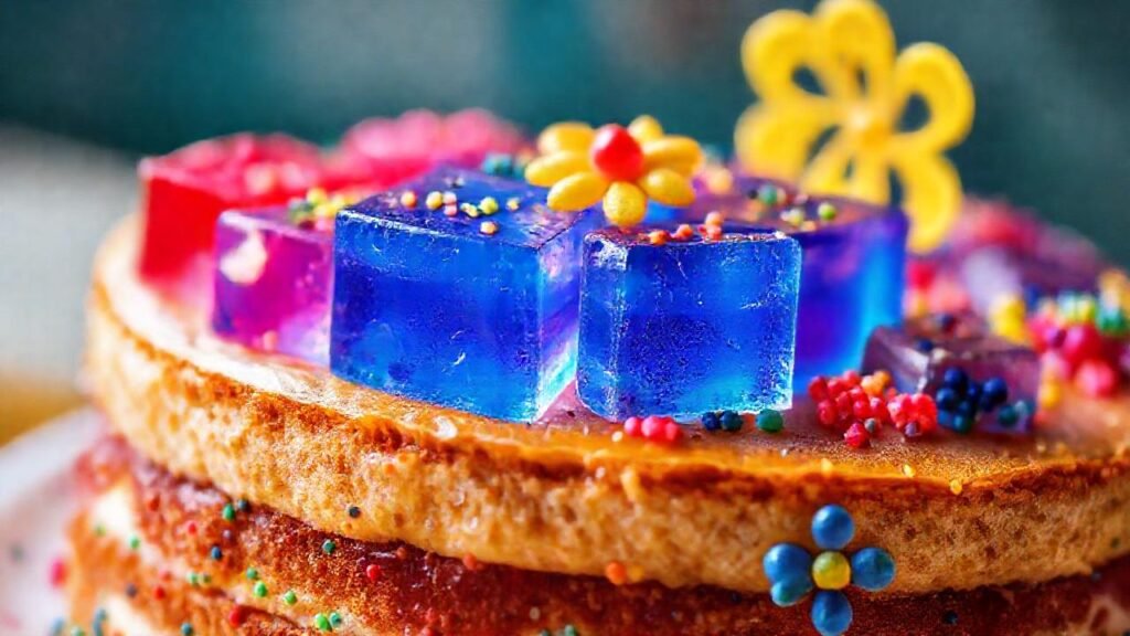 Un postre colorido y apetitoso