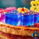 Un postre colorido y apetitoso