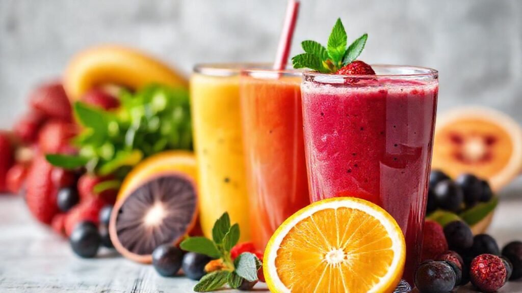 Batidos de frutas vibrantes