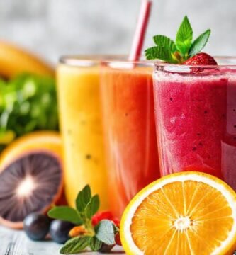 Batidos de frutas vibrantes