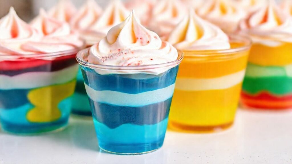 Postres gelatinosos y coloridos
