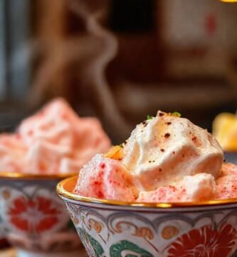 Helado asiático colorido y elegante