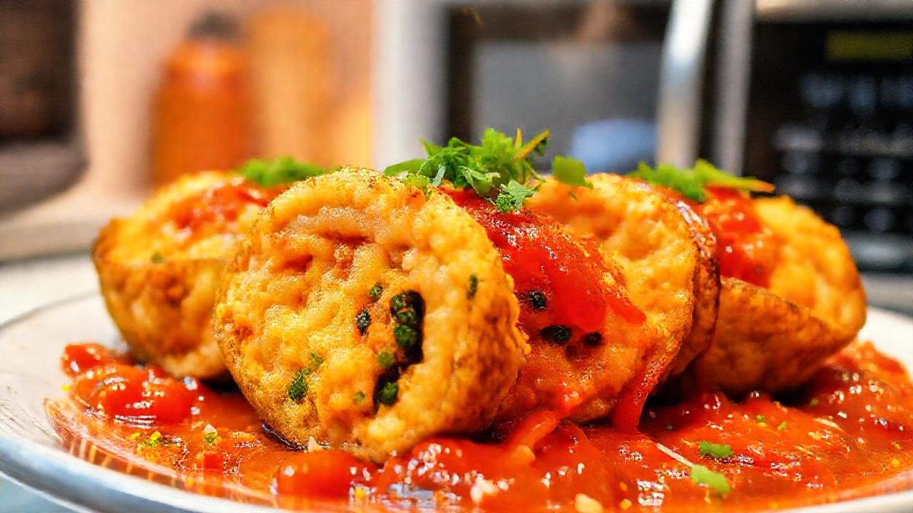 Papas coreanas rellenas, deliciosas y vibrantes