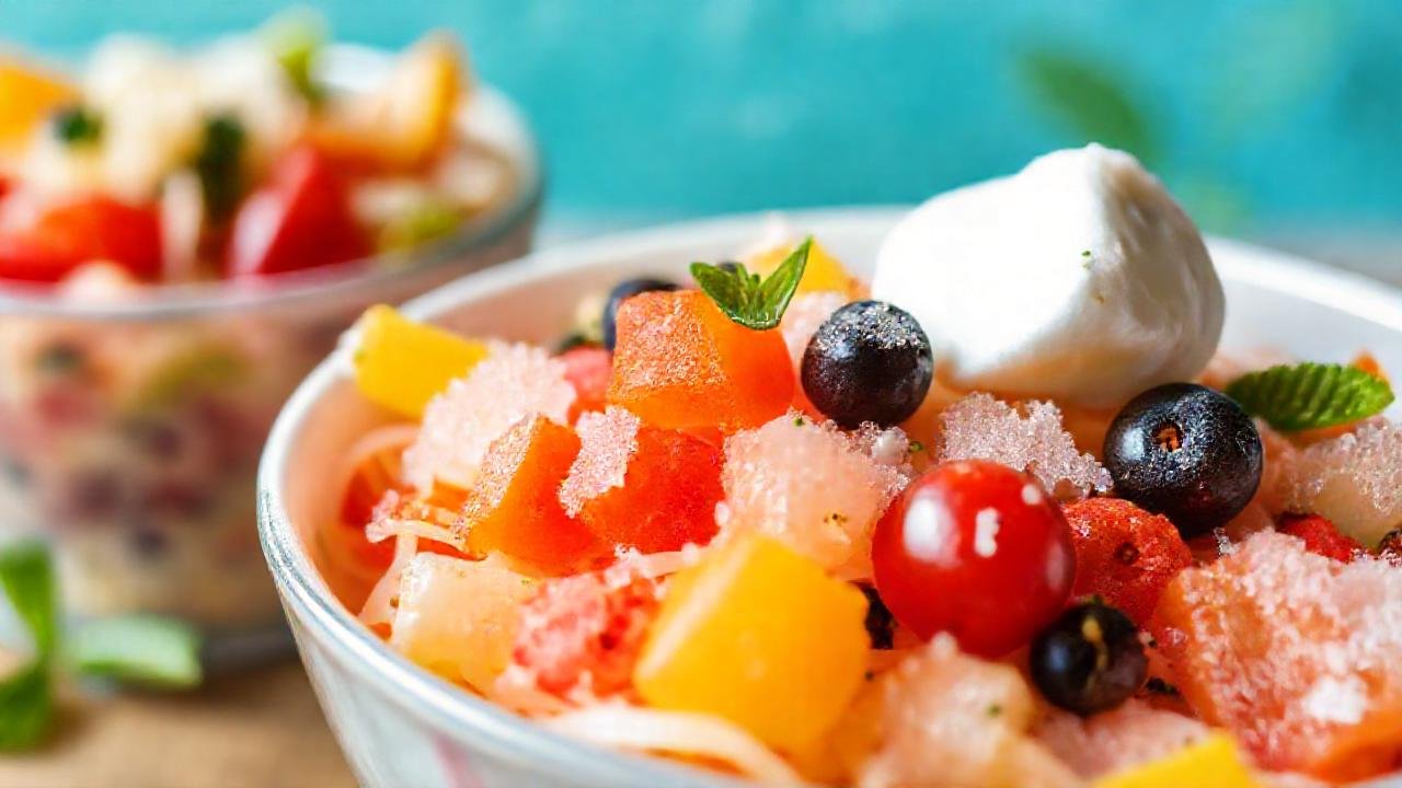 Platos frescos y coloridos, deliciosos y atractivos
