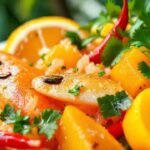 Deliciosa comida tropical brillante y fresca