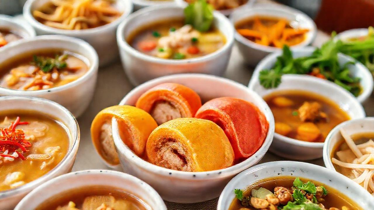 Comida colorida y apetitosa para disfrutar