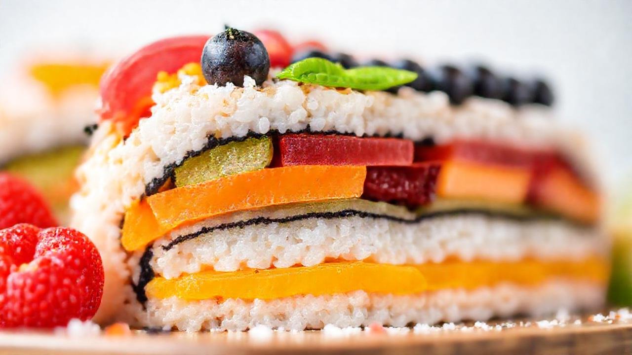 Sushi dulce: belleza colorida y fresca