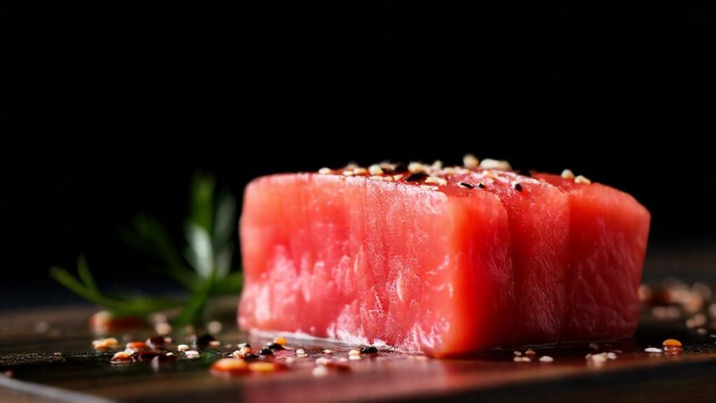 Salmón tataki rojo