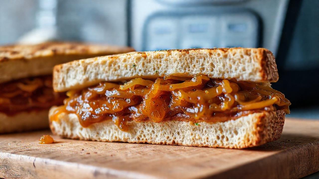 Un sándwich gourmet apetitoso y elegante