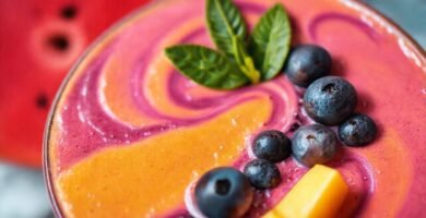 Batido colorido y saludable