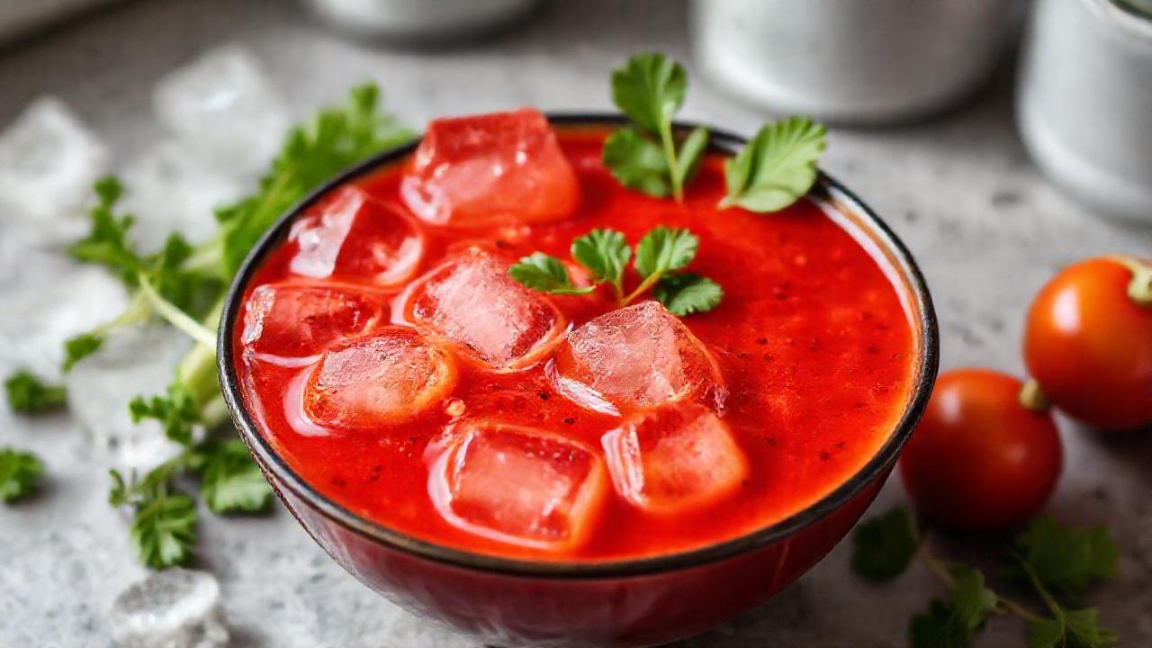 Gazpacho rojo fresco para el verano