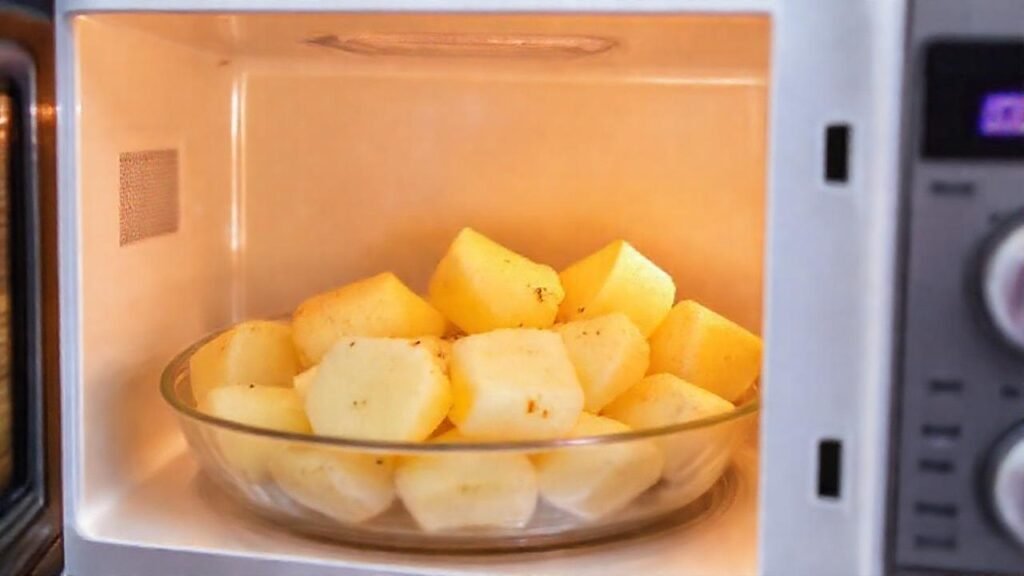 Patatas al vapor en microondas