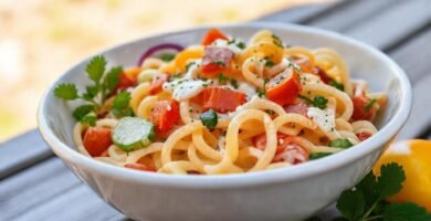 Ensalada brillante y apetitosa