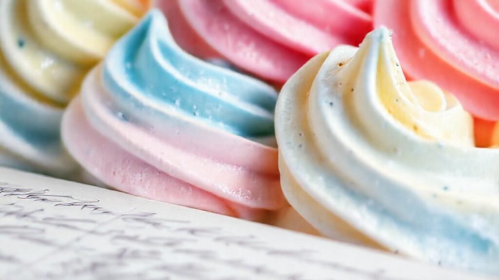 Helado elegante y creativo en detalle