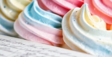 Helado elegante y creativo en detalle