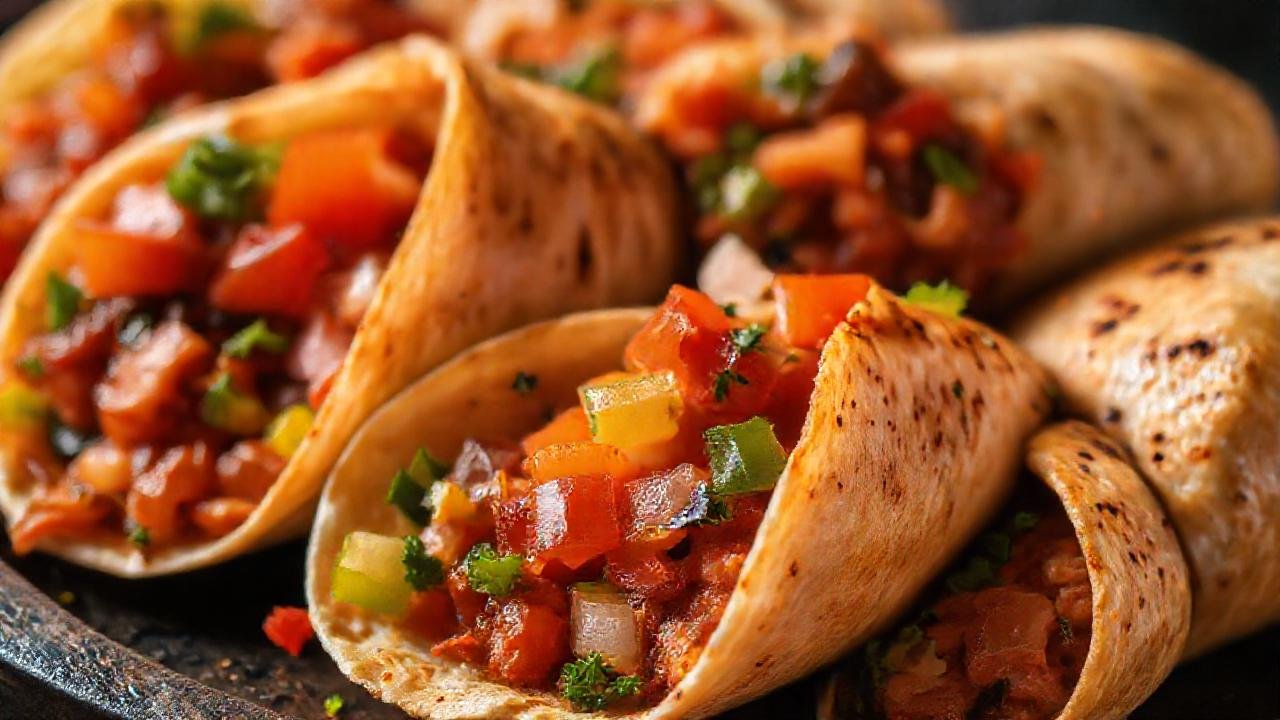 Wraps de salsa: comida apetitosa y vibrante