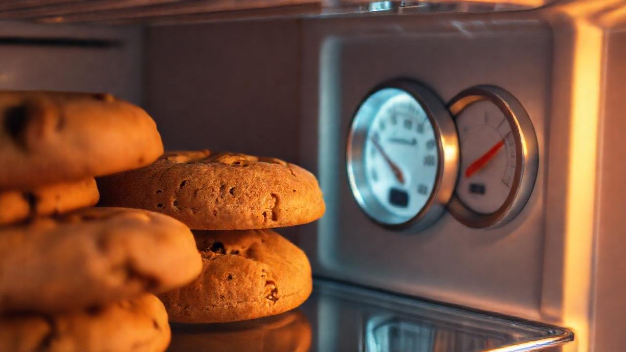 Galletas frías en un refrigerador frío