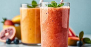 Un batido de frutas vibrante y saludable