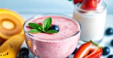 Batido colorido y saludable