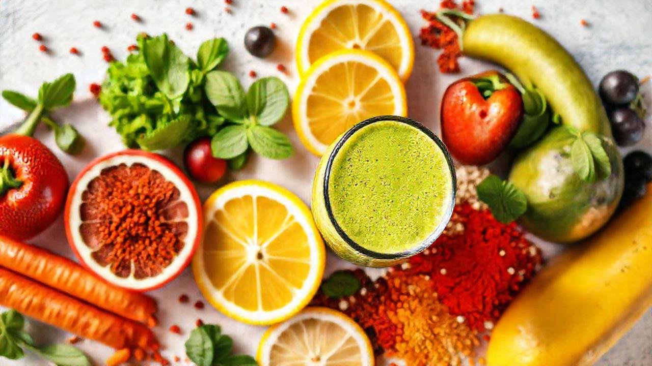 Batido vibrante y saludable, lleno de color