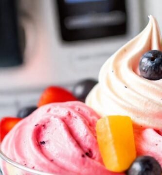 Postres brillantes y saludables son deliciosos