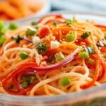 Ensalada de fideos frescos