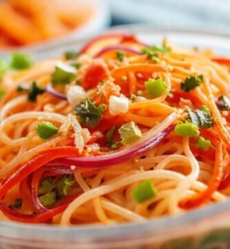Ensalada de fideos frescos
