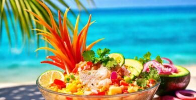 Ceviches peruanos y ecuatorianos combinan sabores vibrantes
