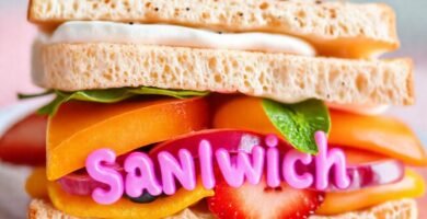 Un sándwich colorido y alegre