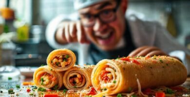 Chef frustrado crea comida vibrante y alegre