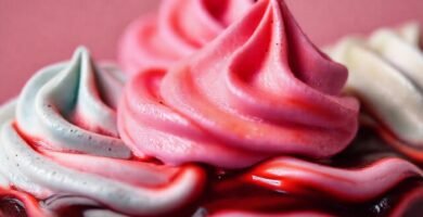 Helado y té crean atractivo minimalismo