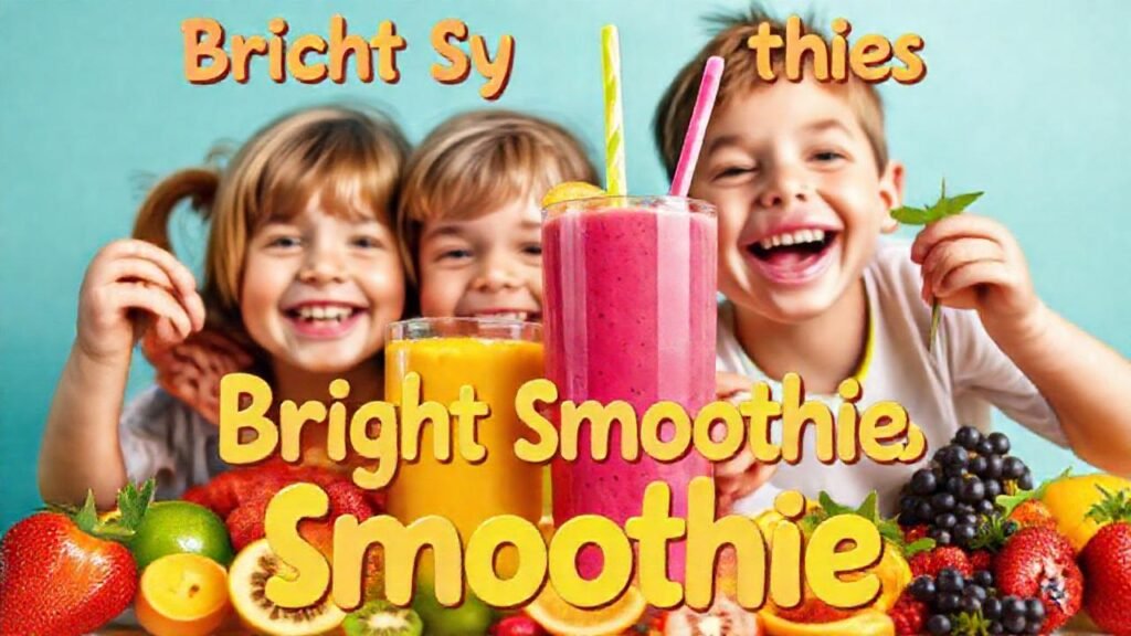 Batido alegre con frutas coloridas