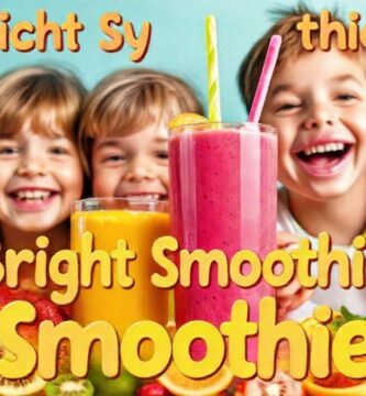 Batido alegre con frutas coloridas