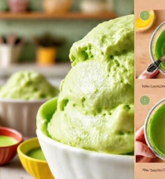 Helado matcha vibrante