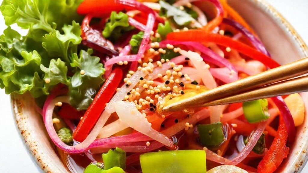 Ensalada asiática fresca y apetitosa