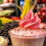 Un puesto asiático ofrece mousse deliciosa y vibrante