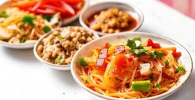 Comida callejera asiática: fresca