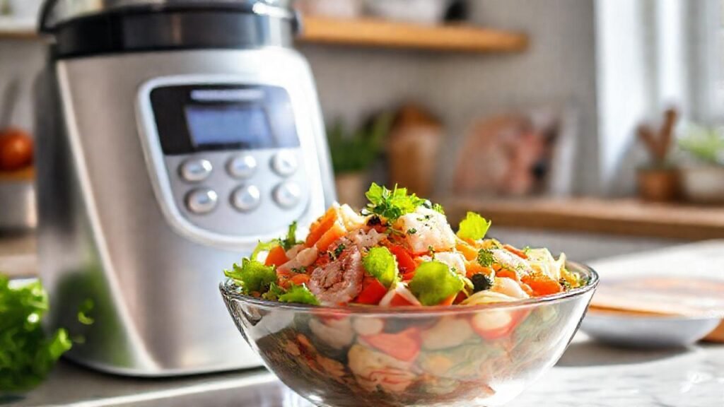 Un Thermomix prepara una ensalada de mariscos