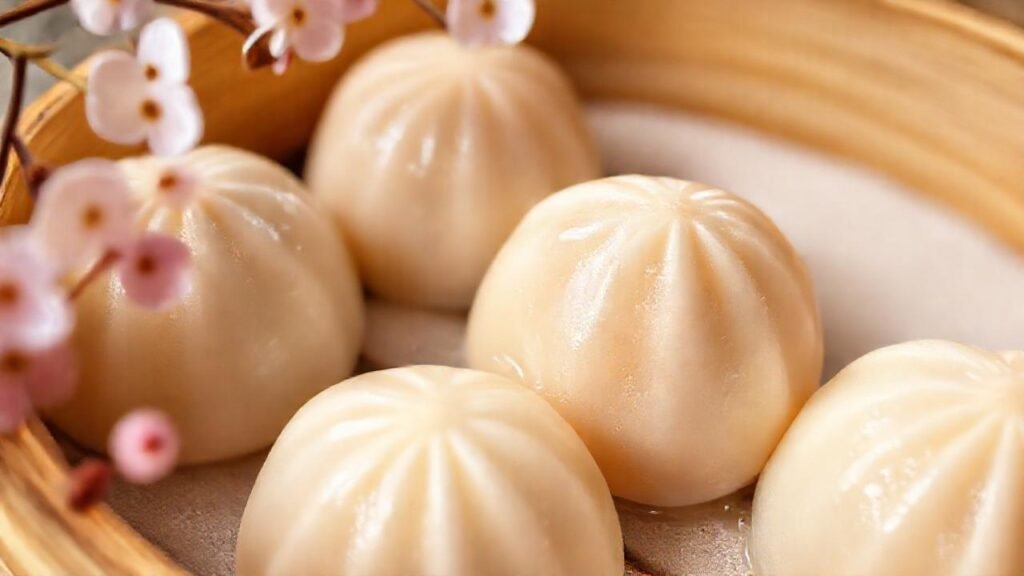 Mochi japonés reluciente