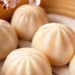 Mochi japonés reluciente